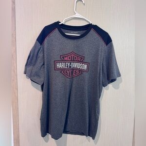 Harley-Davidson Charcoal and Black Short Sleeve Tee